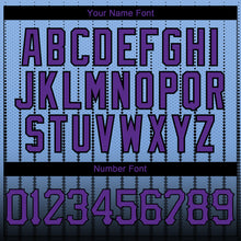 Load image into Gallery viewer, Custom Light Blue Purple-Black 3D Pattern Design Gradient Geometric Shape Authentic Baseball Jersey