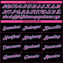 Laden Sie das Bild in den Galerie-Viewer, Custom Black Pink-Teal 3D Pattern Design Gradient Style Twinkle Star Performance T-Shirt