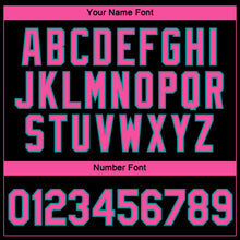 Laden Sie das Bild in den Galerie-Viewer, Custom Black Pink-Teal 3D Pattern Design Gradient Style Twinkle Star Performance T-Shirt