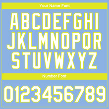 Load image into Gallery viewer, Custom Light Blue White-Neon Yellow 3D Pattern Design Gradient Style Twinkle Star Performance T-Shirt