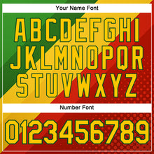 Load image into Gallery viewer, Custom Green Yellow-Red 3D Pattern Design Africa Spain Sportswear Performance T-Shirt