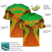 Charger l'image dans la galerie, Custom Green Orange-Neon Green 3D Pattern Design Africa Neon Sportswear Performance T-Shirt