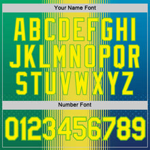 Загрузить изображение в средство просмотра галереи, Custom Yellow Light Yellow-Aurora Green 3D Pattern Design Gradient Brazil Africa Sportswear Performance T-Shirt