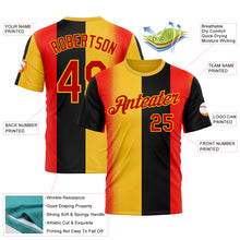 Charger l'image dans la galerie, Custom Yellow Red-Black 3D Pattern Design Germany Sportswear Performance T-Shirt