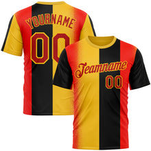 Charger l'image dans la galerie, Custom Yellow Red-Black 3D Pattern Design Germany Sportswear Performance T-Shirt