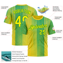 Загрузить изображение в средство просмотра галереи, Custom Yellow Light Yellow-Grass Green 3D Pattern Design Brazil Africa Sportswear Performance T-Shirt