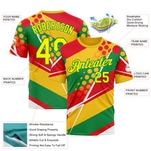 Загрузить изображение в средство просмотра галереи, Custom Yellow Light Yellow Red-Grass Green 3D Pattern Design Africa Sportswear Performance T-Shirt