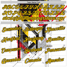 Load image into Gallery viewer, Custom White Yellow Red Black-Gray 3D Pattern Design Germany Geometric Shape Sportswear Performance T-Shirt
