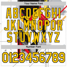 Load image into Gallery viewer, Custom White Yellow Red Black-Gray 3D Pattern Design Germany Geometric Shape Sportswear Performance T-Shirt