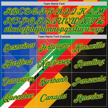 Laden Sie das Bild in den Galerie-Viewer, Custom Red Kelly Green Yellow Blue-Black 3D Pattern Design Africa Geometric Shape Sportswear Performance T-Shirt