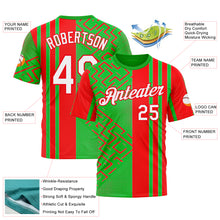 Charger l'image dans la galerie, Custom Green White-Fire Red 3D Pattern Design Mexico Africa Sportswear Performance T-Shirt