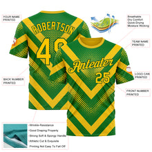 Charger l'image dans la galerie, Custom Green Yellow 3D Pattern Design Brazil Africa Sportswear Performance T-Shirt