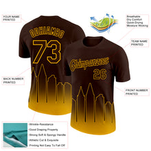Laden Sie das Bild in den Galerie-Viewer, Custom Brown Gold 3D San Diego City Edition Fade Fashion Performance T-Shirt