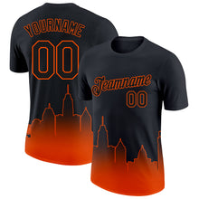 Загрузить изображение в средство просмотра галереи, Custom Black Orange 3D Baltimore City Edition Fade Fashion Performance T-Shirt