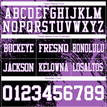 Загрузить изображение в средство просмотра галереи, Custom Black White-Medium Purple 3D Pattern Abstract Brush Stroke Authentic Football Jersey