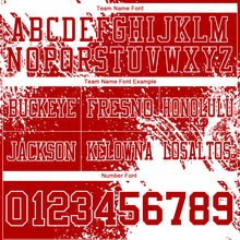 Загрузить изображение в средство просмотра галереи, Custom Red White 3D Pattern Abstract Brush Stroke Authentic Football Jersey