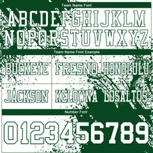 Загрузить изображение в средство просмотра галереи, Custom White Green 3D Pattern Abstract Brush Stroke Authentic Football Jersey