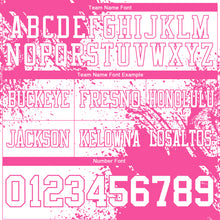 Load image into Gallery viewer, Custom White Pink 3D Pattern Abstract Brush Stroke Authentic Football Jersey