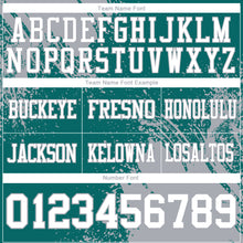 Загрузить изображение в средство просмотра галереи, Custom Teal White-Gray 3D Pattern Abstract Brush Stroke Authentic Football Jersey