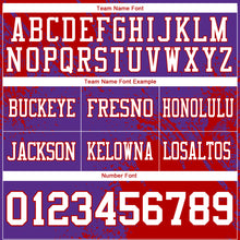 Загрузить изображение в средство просмотра галереи, Custom Purple White-Red 3D Pattern Abstract Brush Stroke Authentic Football Jersey