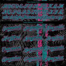 Charger l'image dans la galerie, Custom Black Pink-Teal 3D Hawaii Tropical Palm Leaves Authentic Baseball Jersey