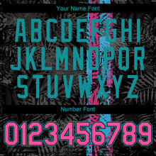 Charger l'image dans la galerie, Custom Black Pink-Teal 3D Hawaii Tropical Palm Leaves Authentic Baseball Jersey