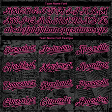 Load image into Gallery viewer, Custom Black Pink 3D Hawaii Tropical Palm Leaves And Animal Leopard Authentic Baseball Jersey