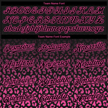 Charger l'image dans la galerie, Custom Black Pink 3D Pattern Design Gradient Leopard Print Authentic Baseball Jersey