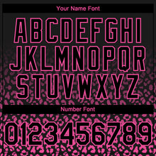Charger l'image dans la galerie, Custom Black Pink 3D Pattern Design Gradient Leopard Print Authentic Baseball Jersey