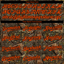 Laden Sie das Bild in den Galerie-Viewer, Custom Camo Orange-Black 3D Woodland Camo Authentic Salute To Service Authentic Baseball Jersey