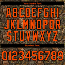 Laden Sie das Bild in den Galerie-Viewer, Custom Camo Orange-Black 3D Woodland Camo Authentic Salute To Service Authentic Baseball Jersey