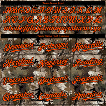 Загрузить изображение в средство просмотра галереи, Custom Camo Orange-Black 3D Woodland Camo Authentic Salute To Service Authentic Baseball Jersey