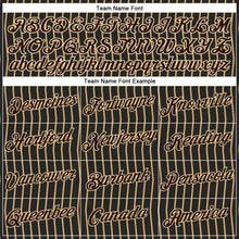 Laden Sie das Bild in den Galerie-Viewer, Custom Stitched Steel Gray Old Gold Pinstripe Brown-Cream 3D Pattern Design Line Sports Pullover Sweatshirt Hoodie