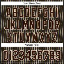 Laden Sie das Bild in den Galerie-Viewer, Custom Stitched Steel Gray Old Gold Pinstripe Brown-Cream 3D Pattern Design Line Sports Pullover Sweatshirt Hoodie