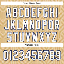 Загрузить изображение в средство просмотра галереи, Custom Stitched City Cream White Old Gold-Navy 3D Pattern Design Line Geometric Shape Sports Pullover Sweatshirt Hoodie