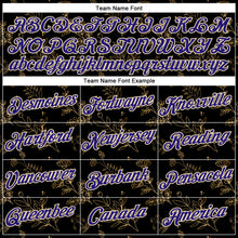 Load image into Gallery viewer, Custom Stitched Black Dark Purple-Cream 3D Pattern Design Golden Subtle Floral Sports Pullover Sweatshirt Hoodie