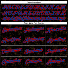 Load image into Gallery viewer, Custom Stitched Black Royal-Red 3D Pattern Design Golden Subtle Floral Sports Pullover Sweatshirt Hoodie