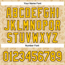 Charger l'image dans la galerie, Custom Stitched City Cream Yellow-Brown 3D Pattern Design Golden Subtle Floral Sports Pullover Sweatshirt Hoodie