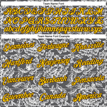 Load image into Gallery viewer, Custom Stitched Steel Gray Yellow-Brown 3D Pattern Design Subtle Floral Sports Pullover Sweatshirt Hoodie