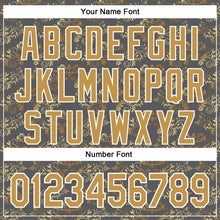 Charger l'image dans la galerie, Custom Stitched Steel Gray Old Gold-White 3D Pattern Design Golden Subtle Floral Sports Pullover Sweatshirt Hoodie