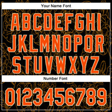 Load image into Gallery viewer, Custom Stitched Black Orange-Cream 3D Pattern Design Golden Subtle Floral Sports Pullover Sweatshirt Hoodie