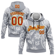Загрузить изображение в средство просмотра галереи, Custom Stitched Gray Red-Light Yellow 3D Pattern Design Ethnic Paisley Floral Bandana Sports Pullover Sweatshirt Hoodie