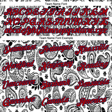 Laden Sie das Bild in den Galerie-Viewer, Custom Stitched White Red-Navy 3D Pattern Design Ethnic Paisley Floral Bandana Sports Pullover Sweatshirt Hoodie