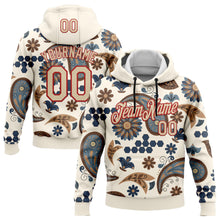 Laden Sie das Bild in den Galerie-Viewer, Custom Stitched Cream City Cream-Red 3D Pattern Design Ethnic Paisley Floral Bandana Sports Pullover Sweatshirt Hoodie