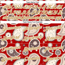 Charger l'image dans la galerie, Custom Stitched Red Old Gold-White 3D Pattern Design Ethnic Paisley Floral Bandana Sports Pullover Sweatshirt Hoodie