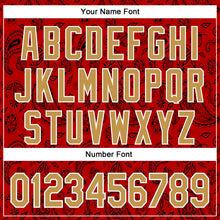 Charger l'image dans la galerie, Custom Stitched Red Old Gold-White 3D Pattern Design Ethnic Paisley Floral Bandana Sports Pullover Sweatshirt Hoodie