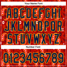 Charger l'image dans la galerie, Custom Stitched Red Navy-Gold 3D Pattern Design Ethnic Paisley Floral Bandana Sports Pullover Sweatshirt Hoodie