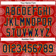 Charger l'image dans la galerie, Custom Stitched Red Navy-Gold 3D Pattern Design Ethnic Paisley Floral Bandana Sports Pullover Sweatshirt Hoodie