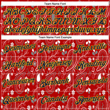 Charger l'image dans la galerie, Custom Stitched Red Navy-Gold 3D Pattern Design Ethnic Paisley Floral Bandana Sports Pullover Sweatshirt Hoodie