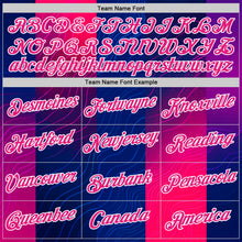 Charger l'image dans la galerie, Custom Blue Hot Pink Red-White 3D Pattern Design Neon Stripe Sportswear Performance T-Shirt